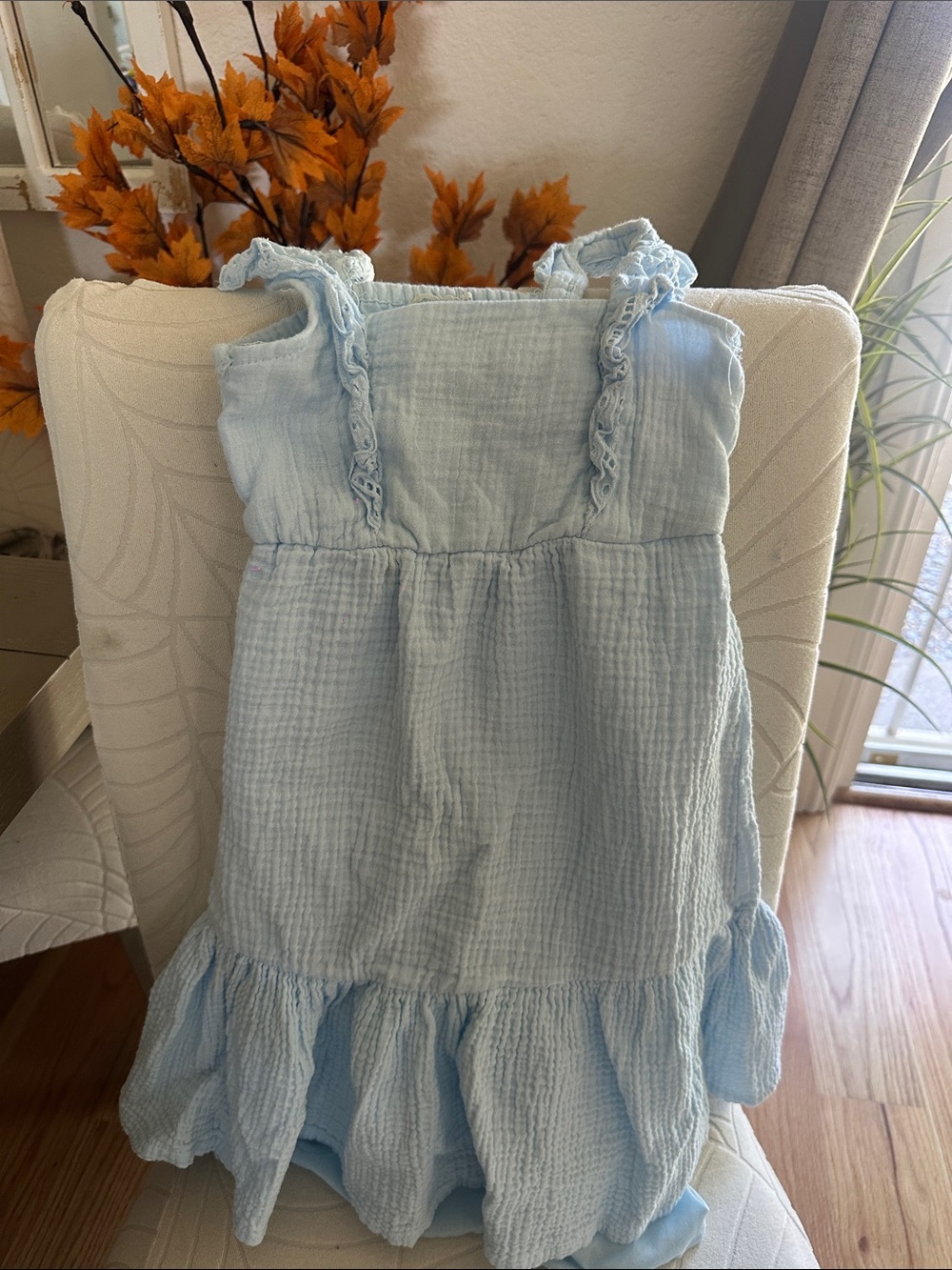 btween Light Blue Ruffle-Trim Sundress - Picture 3 of 6
